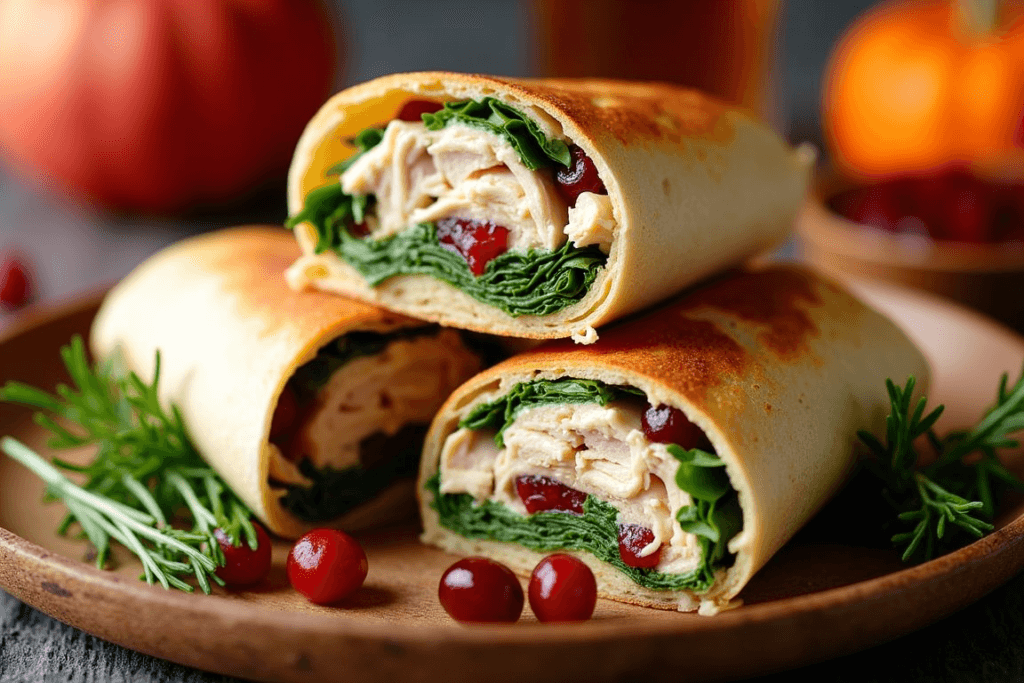 Warm Turkey and Cranberry Wrap